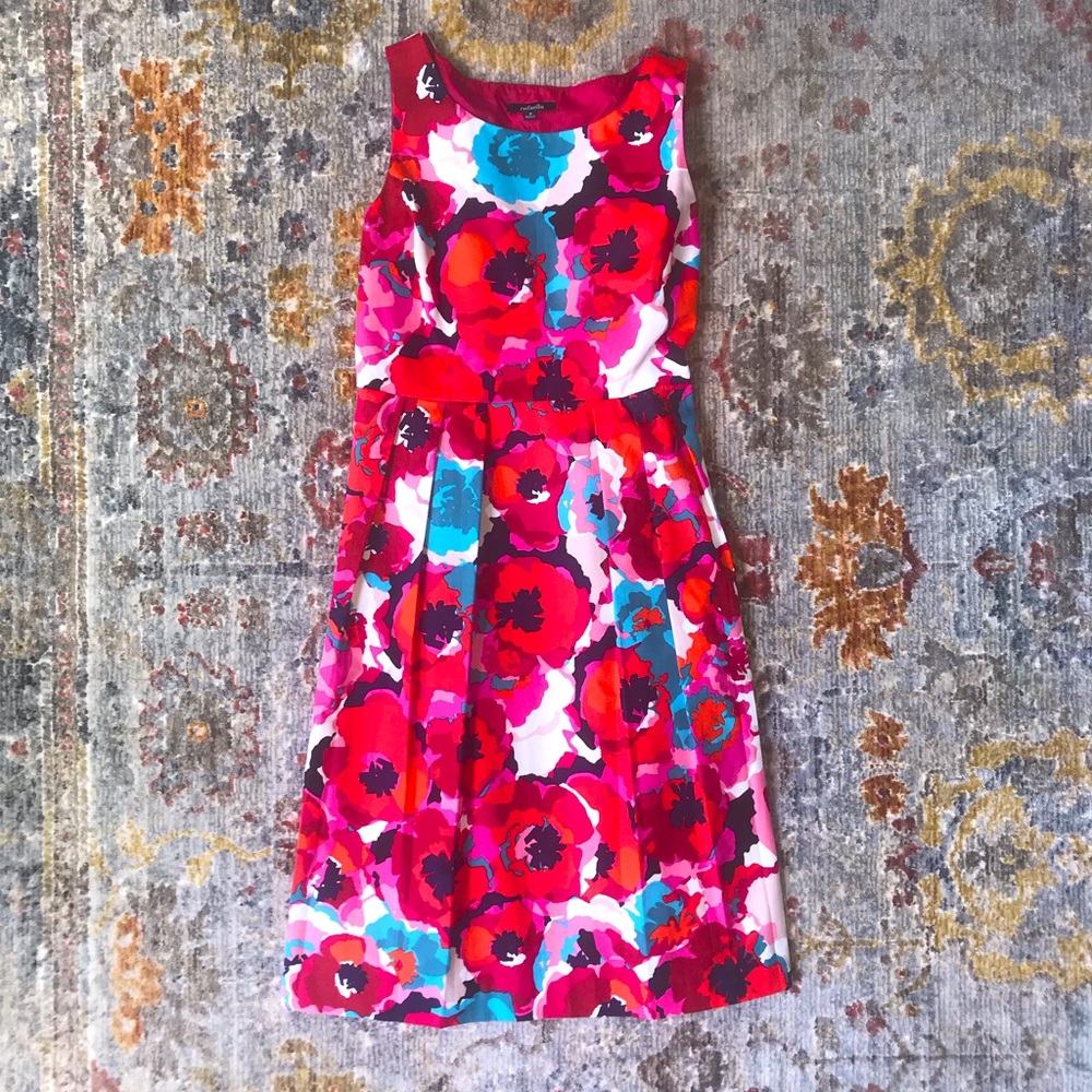 Rafaella Fuchsia Floral Sheath  Dress SZ 4